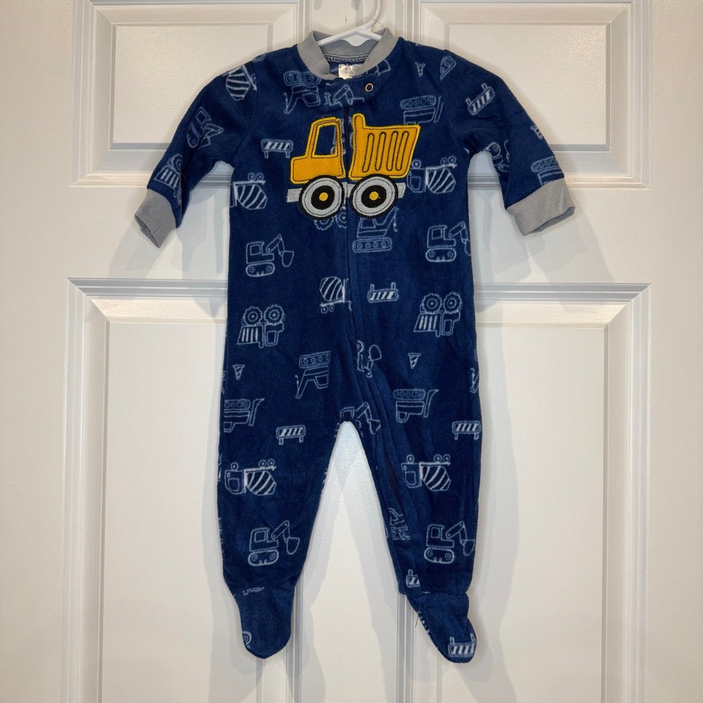 Baby Bon Bebe Truck Fleece Pajamas Size 3-6 Months‎ NWOT